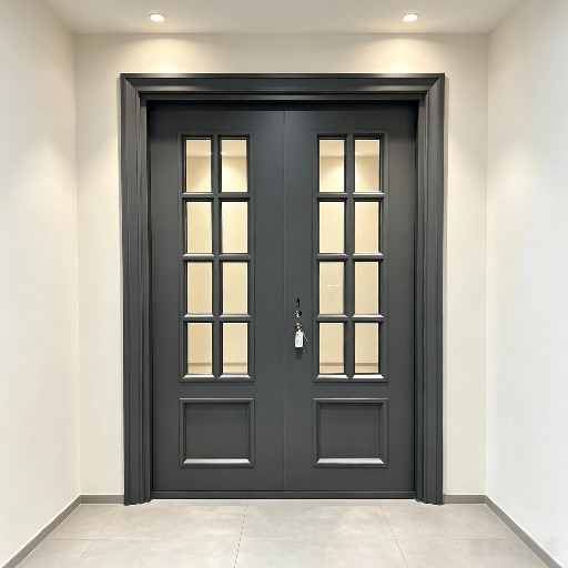 Modern Glass Door Wrought Iron Security Custom and Exterior Steel Door Wholesale from China Door Factory for Villa