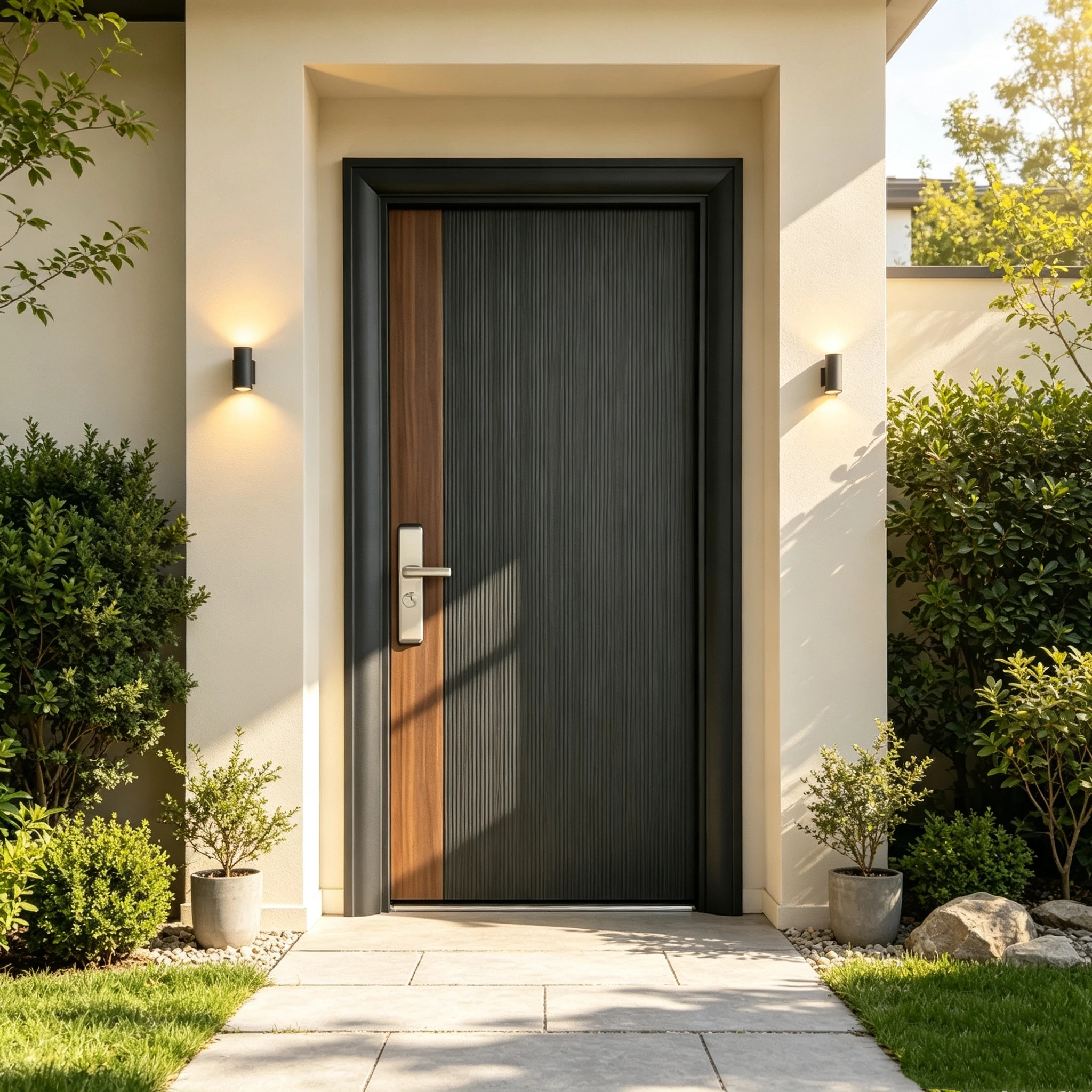 Custom Heavy Duty Exterior Security Steel Door Double Color Door for Home