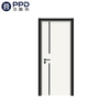PHIPULO Simple Black Frame Wood Interior MDF Melamine Door 