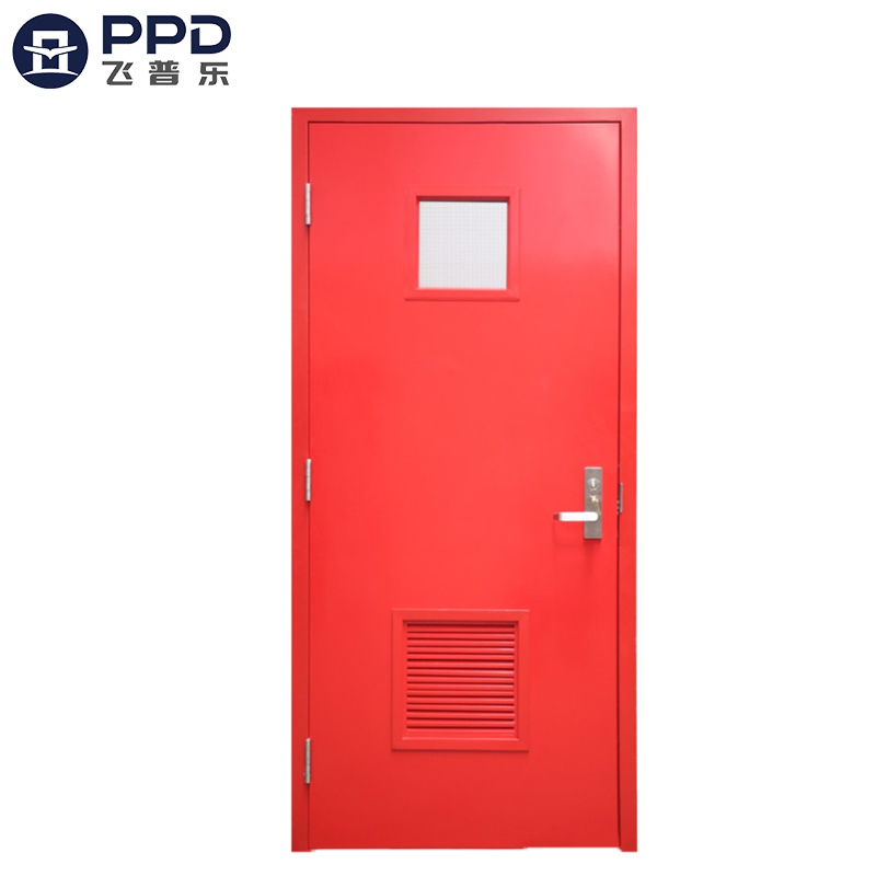 FPL-H5015 Red Alarmed Emergency Exit Stainless Steel Fire Rated Front Single Door