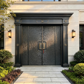 Windproof Rainproof Exterior Villa Door Safe Anti-Pry Main Entry Villa Door Custom Surface Finish For Family Villa Building