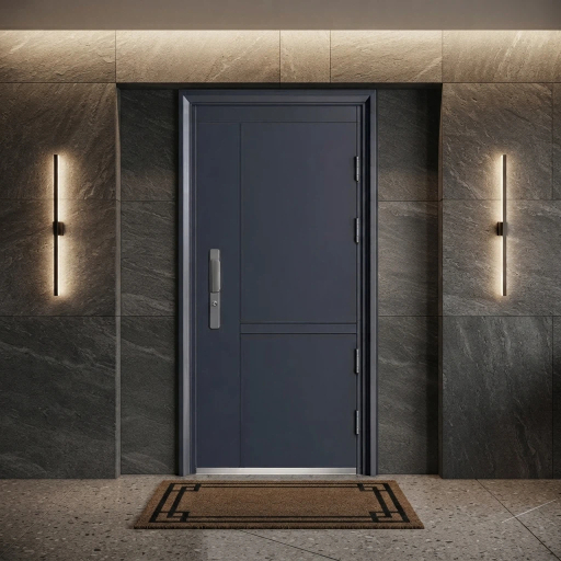 Durable Smart Steel Door for Modern Home Security Entryways Featuring Advanced Fingerprint Lock