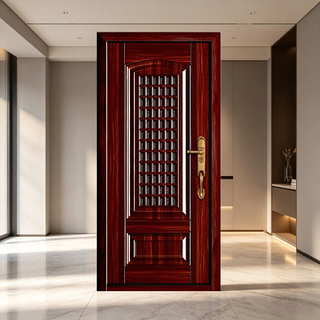 Innovative Steel Security Door Chinese supplier Exterior Single Main Door with Window