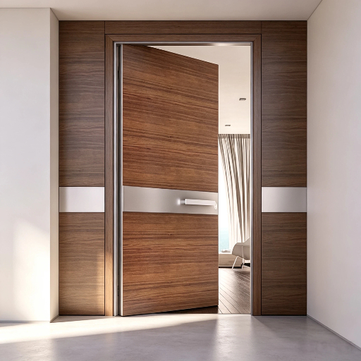 China Factory Wholesale Large Size Pivot Door Custom Finished Heavy‑duty Pivot Entry Door for Villa Building Projects