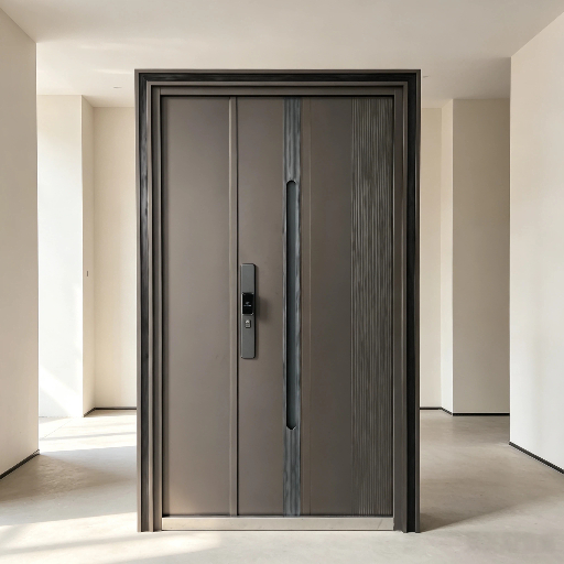 Modern Entrance Upgrades High-Security Smart Door Featuring App Control and Weatherproof Design