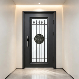 Classic Art Steel Glass Steel Security Door Weatherproof Exterior Glass Door Wholesale Factory Support Custom Patterns