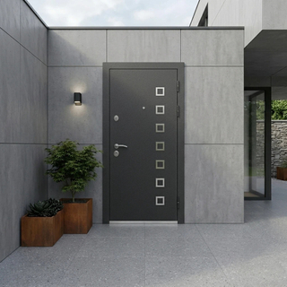 Heavy Duty Steel Security Russia Door Luxury Exterior Metal Door with Multi-Lock System