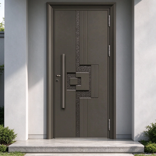 Premium Steel Door Manufactured by Our Factory Reliable Anti Burglary Steel Door for Outdoor Main Entry Installation