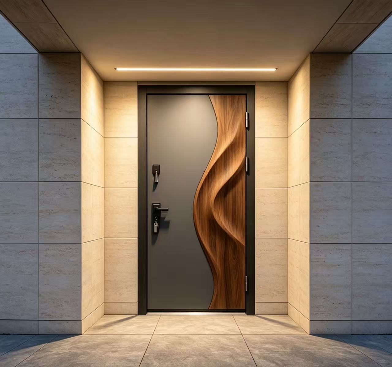 Russian Market Popular Exterior Steel Entry Door Modern Metal Security Door