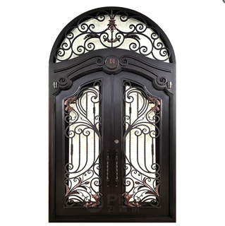 Glass Security Door Factory Heavy Duty Steel Security Glass Door for Building Projects