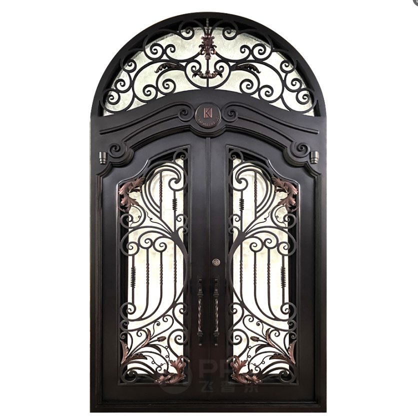 Glass Security Door Factory Heavy Duty Steel Security Glass Door for Building Projects