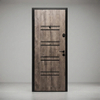 Russia Design Metal Steel Entry Doors Black Metal+MDF Panel Security Doors for Home