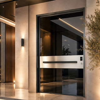 Customized Luxury Pivot Exterior Steel Main Door for Luxury Apartment