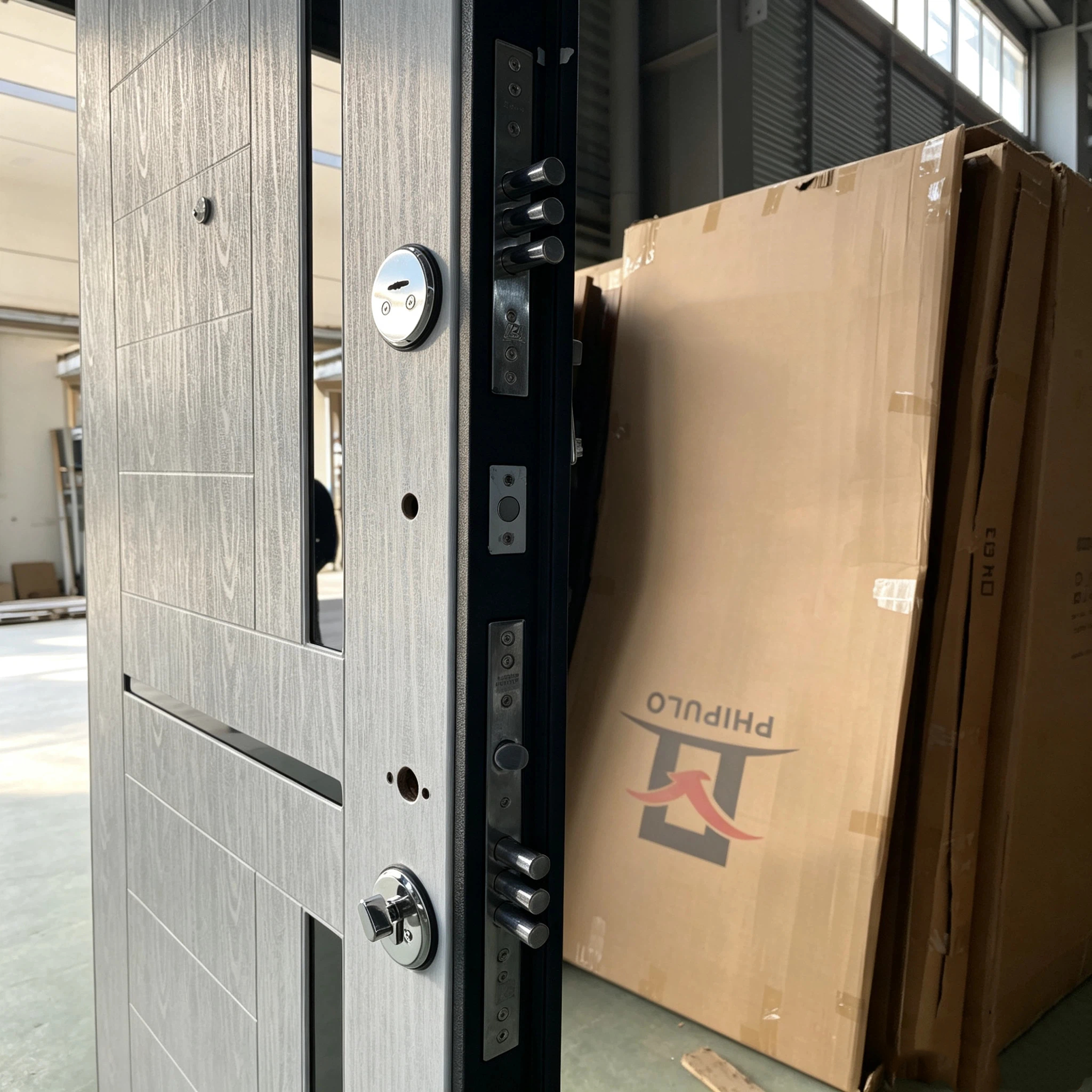 Luxury Main Russia Security Door Front Metal Back MDF Design Exterior Russia Steel Door for Home