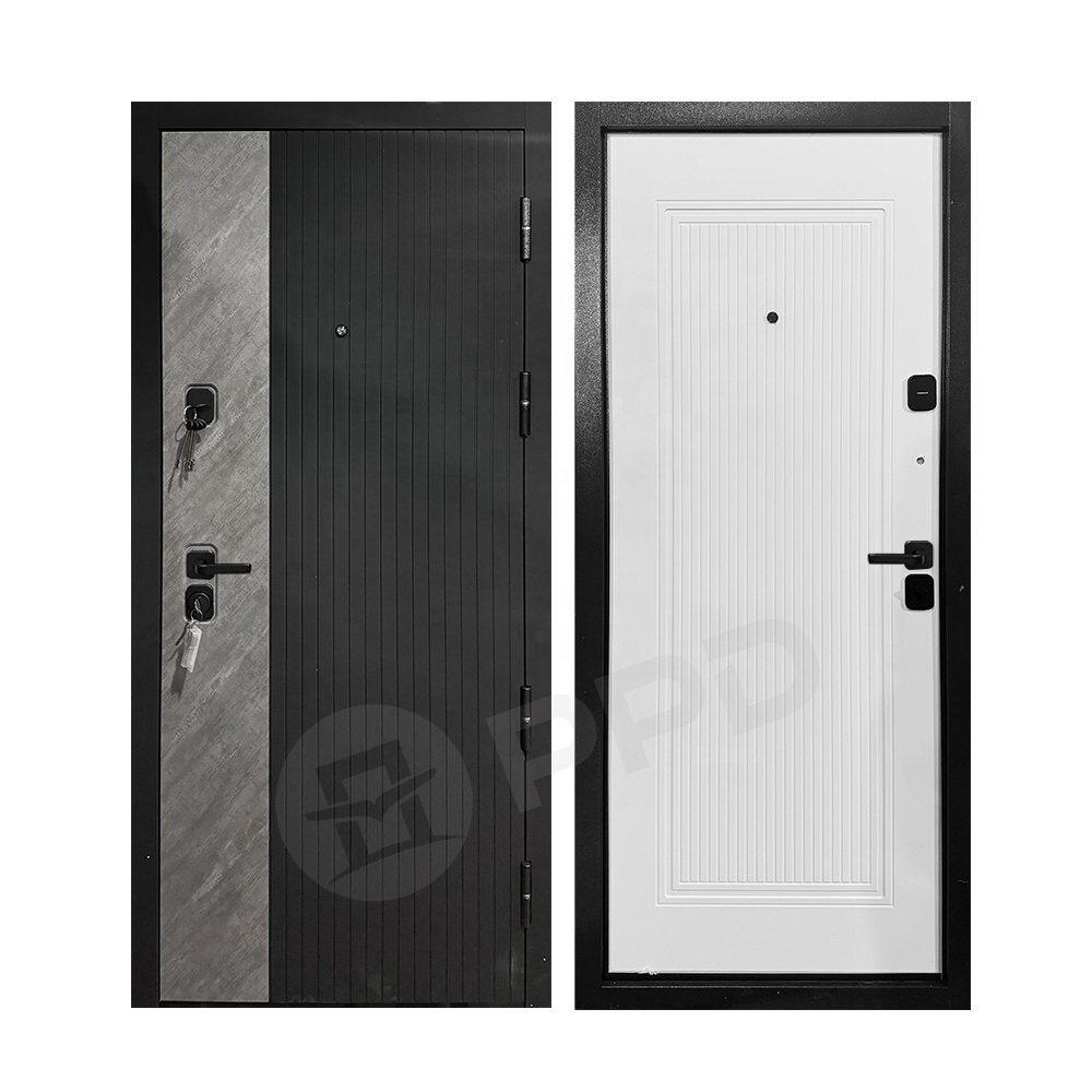 Contemporary Russia Door Large Size Heavy Duty Entrance Security Door Modern Design For Luxury Projects