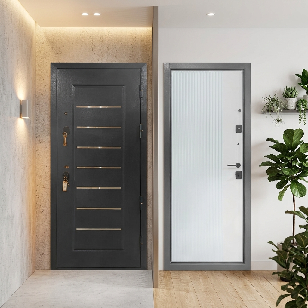 Russia door Anti-theft Steel Entry Door With Transom Window, Heat Insulated Security Front Entrance Door For Apartment