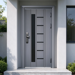 Factory Made Steel Door Durable Exterior Steel Door Weather Resistant Security Door for House and Shop Entrance