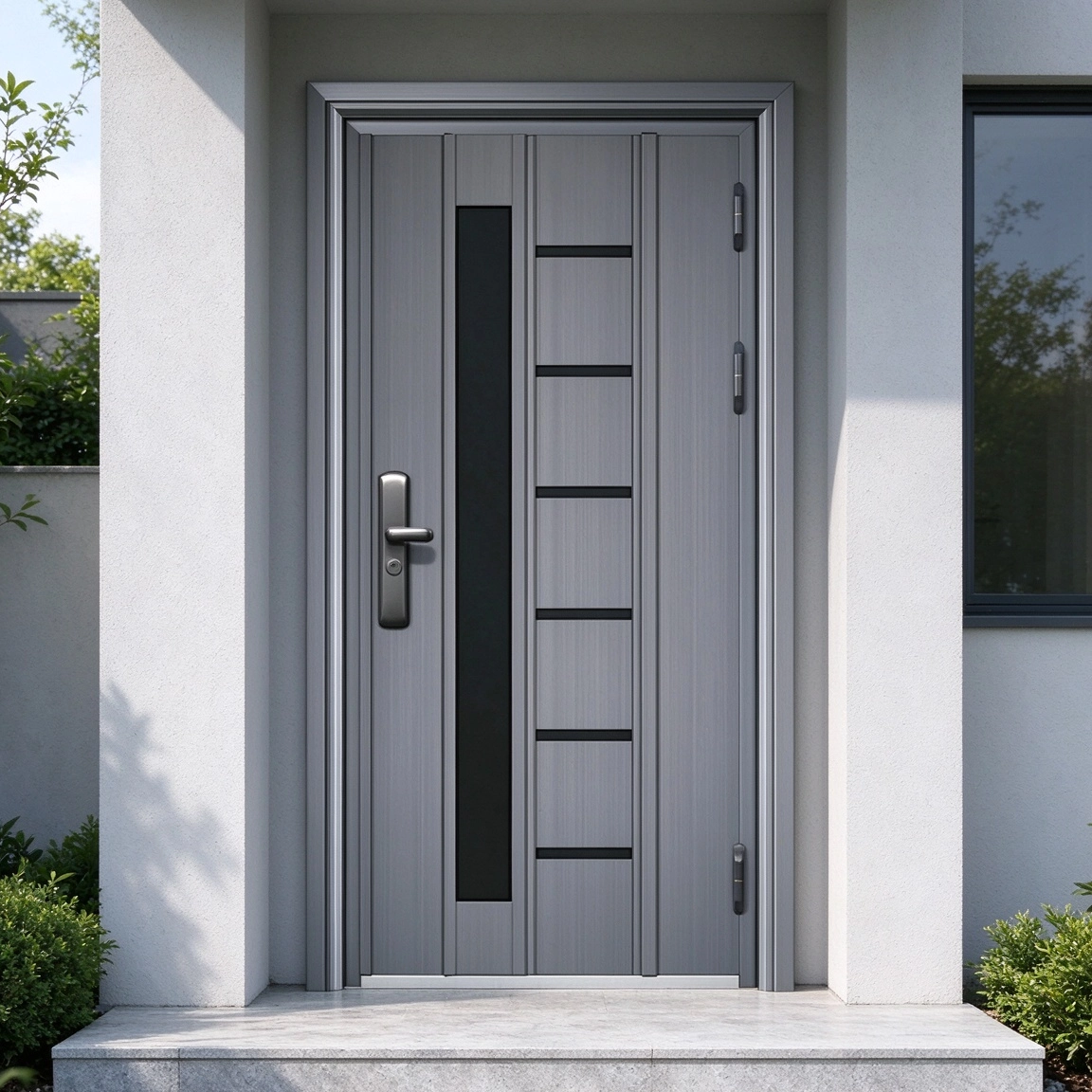 Factory Made Steel Door Durable Exterior Steel Door Weather Resistant Security Door for House and Shop Entrance