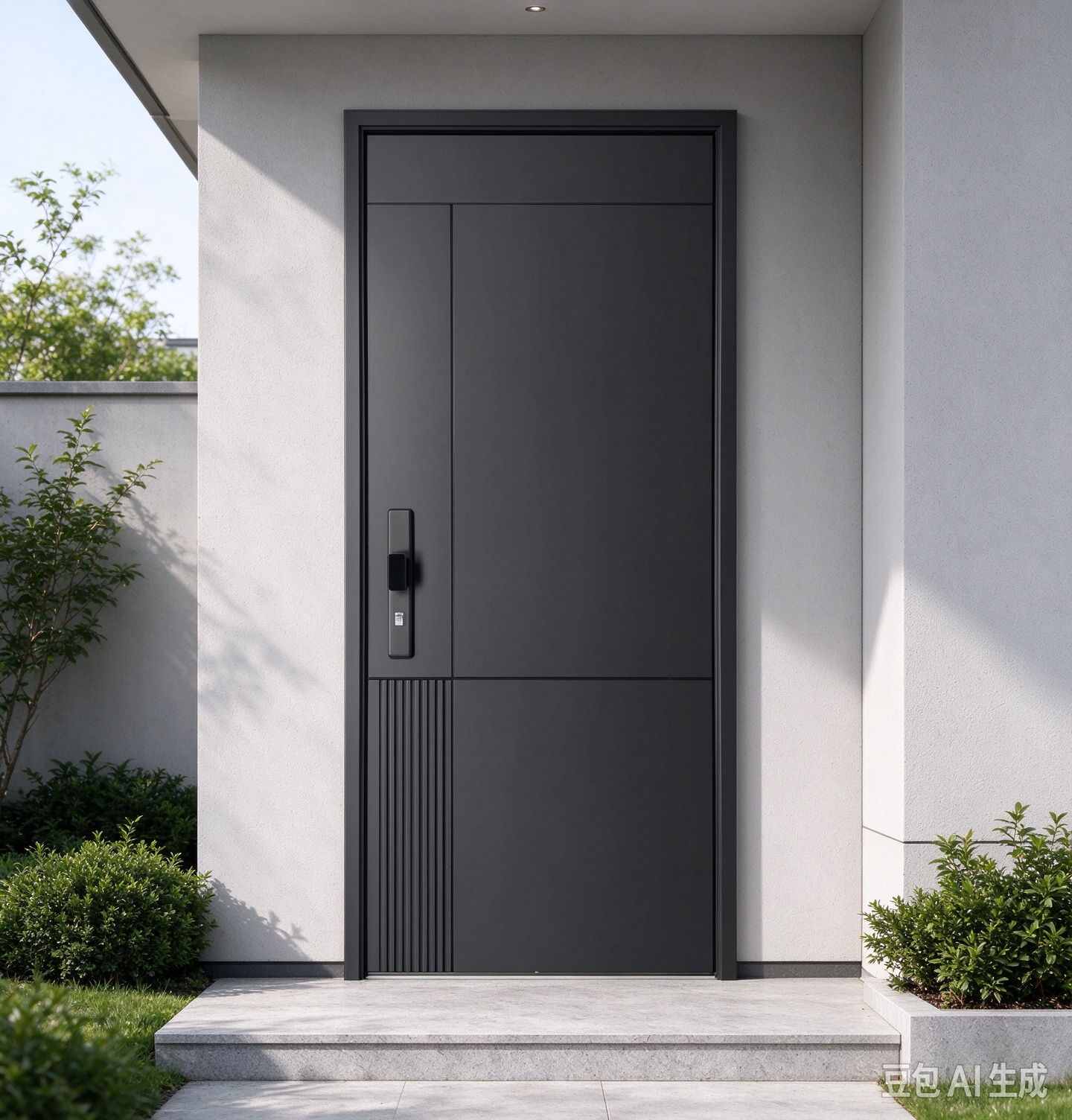 Factory Manufactured Smart Door Durable Exterior Smart Door with Digital Lock for House Hotel and Shop Projects