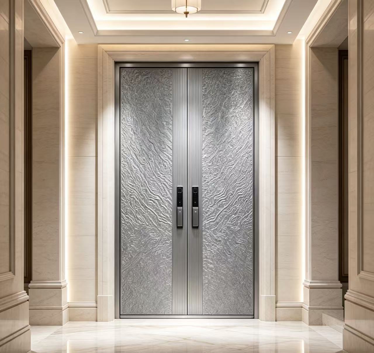 Modern Cast Aluminum Door Luxury Villa Exterior Front Door