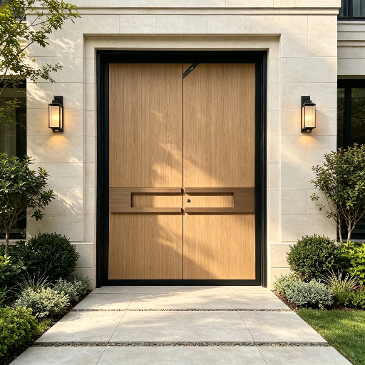 Luxury Security Smart Door Featuring Steel Construction and Keyless Entry Technology