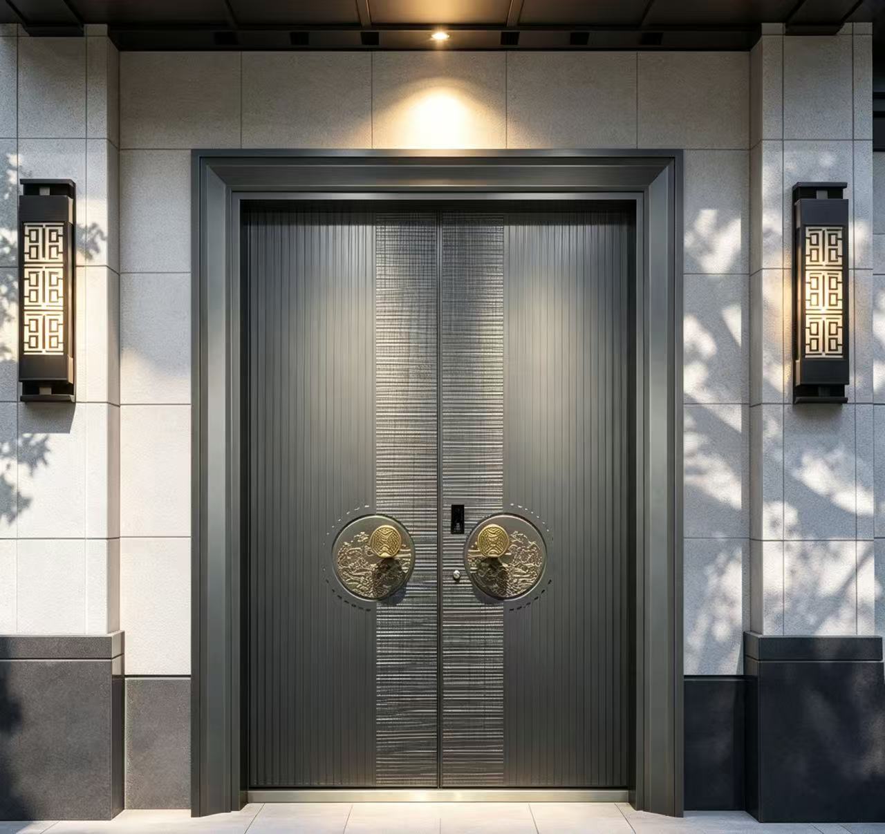 High End Luxury Double Villa Front Door Waterproof Cast Aluminum Security Entrance Door Custom Design