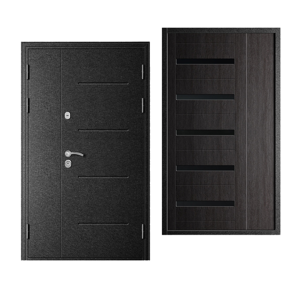 High-End Russia Security Door Solid Steel Construction Double Main Entry Door