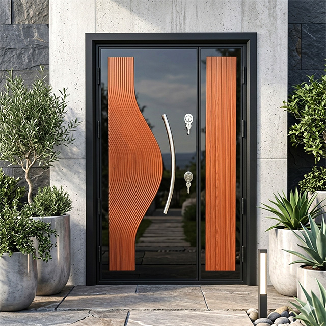 Modern Steel Front Door Waterproof and Rust-Resistant Exterior Turkey Door for Project