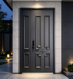Anti theft home smart door modern design entry smart door wholesale from our own production factory