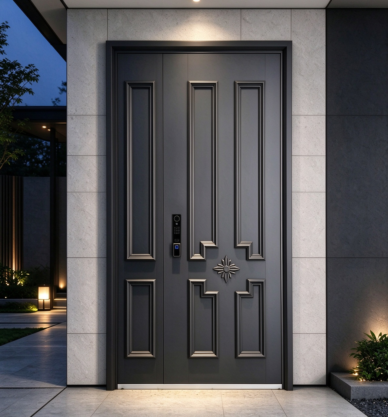 Anti theft home smart door modern design entry smart door wholesale from our own production factory