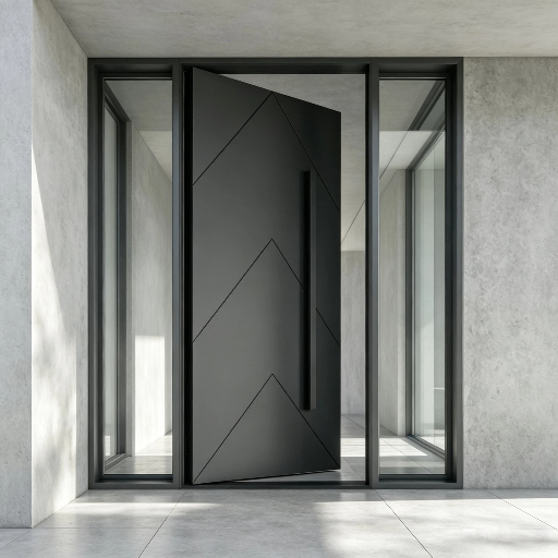 Custom Surface Modern Pivot Front Door From China Factory Exterior Pivot Entry Door Wholesale Anti‑rust Pivot Door For House Main Entrance
