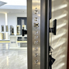 Contemporary Exterior Cast Aluminum Door With Unique Modern Artistic Carvings And Secure Multi Point Locking System