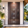Factory Modern Russia Security Heavy Duty Steel Door for Residential Homes and Building Project 