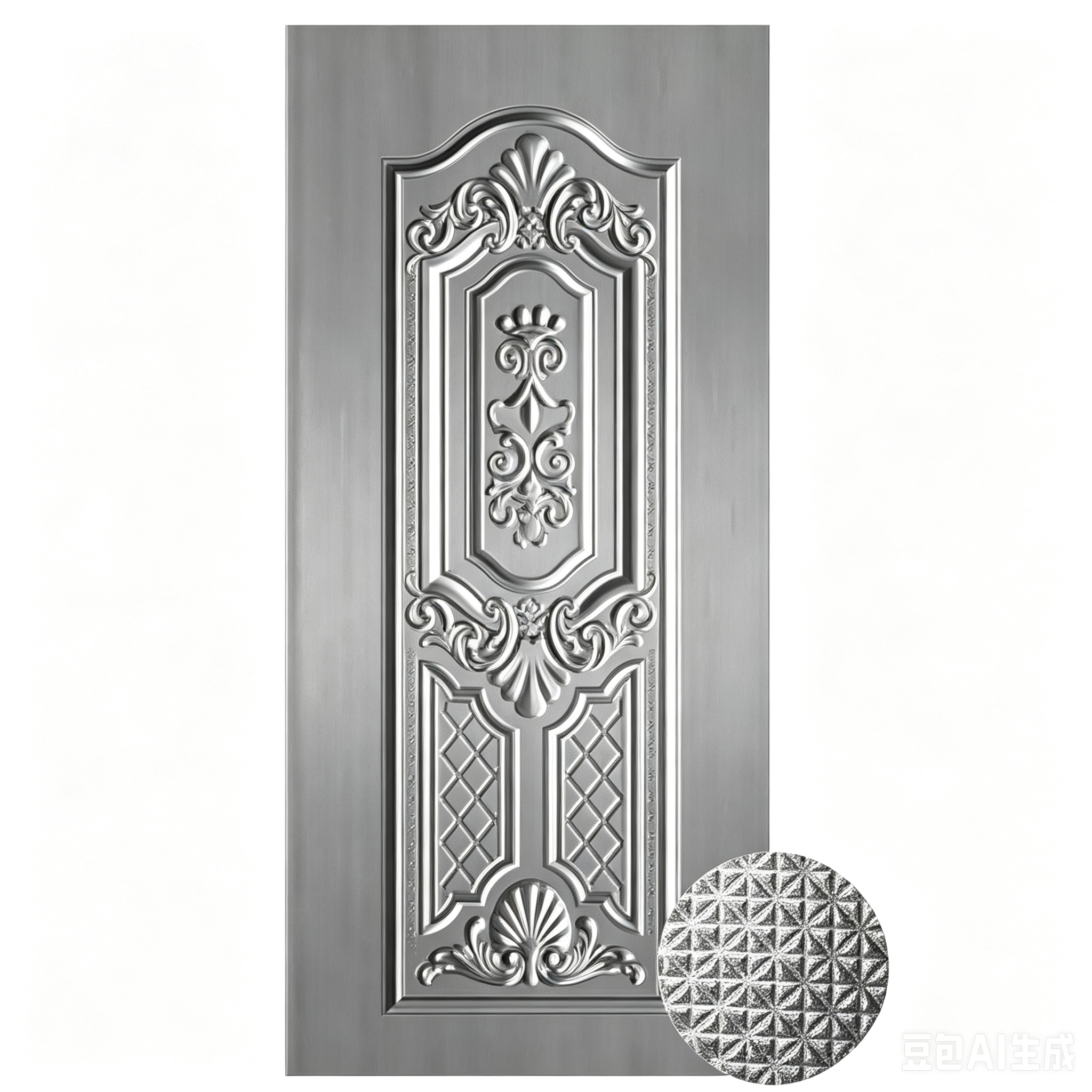 High Security Exterior Steel Door Panels Powder Coated Wrought Steel Skins for House Entrance