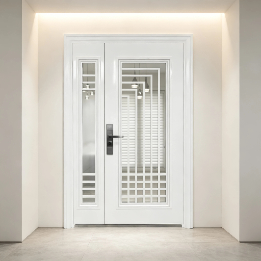 Contemporary Glass Door For Bedroom And Kitchen With Smooth Track And Heavy Duty Hardware Included
