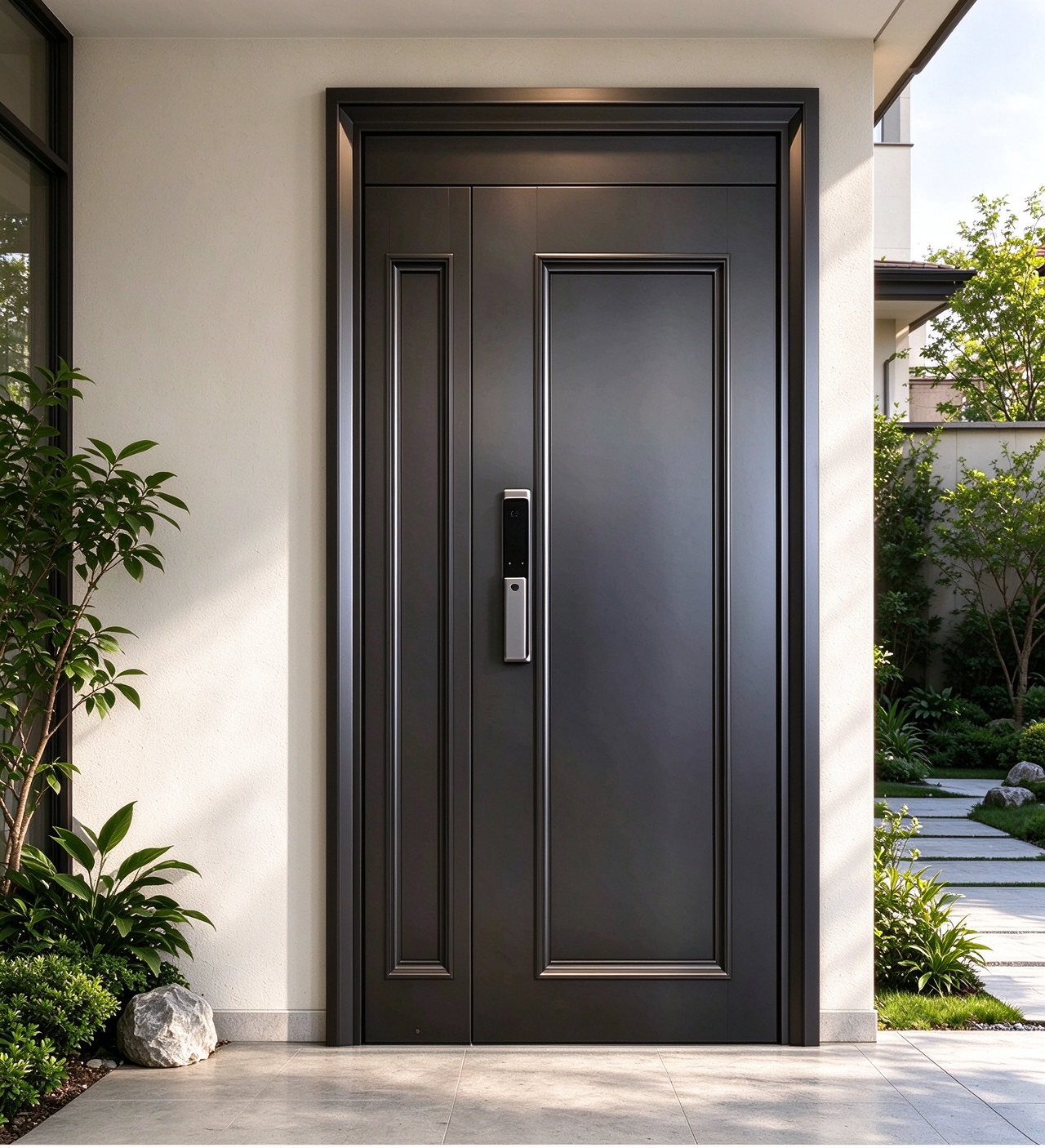 Modern Smart Door with Automatic Keyless Fingerprint Entry System